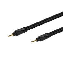 Monoprice Premium 3.5mm AUX Cable - TRS Stereo Male-to-Male 22AWG Gold  Plated 50ft Black