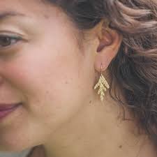 Ambleside Cedar Leaf Earrings