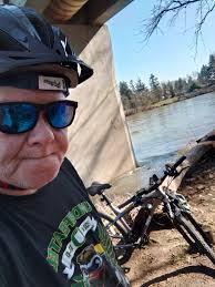 Electric bike ride to the river with pedal assist