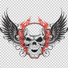 Hình xăm châu âu full tay. Human Skull Symbolism Wing Tattoo Skull Art Png Clipart Bone Butterfly Effects Flame Flames Free Png