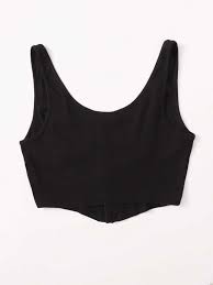 New coquette 7017 knit bustier with lace demi cup. Rib Knit Bustier Crop Top Shein Usa