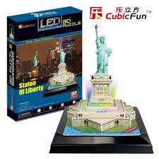 3d puzzles for adults canada. 3d Jigsaw Puzzle With Led Light Statue Of Liberty Cubic Fun L505h 37 Pieces Jigsaw Puzzles Monuments Jigsaw Puzzle