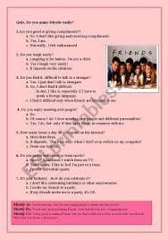 Quiz yourself with questions about friends' characters ross, rachel, chandler, monica, joey and phoebe. Quiz Do You Make Friends Easily Esl Worksheet By Iottip