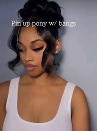 Hot pin up ponytail hairstyles for black hair Hotsell
