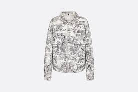 Christian Dior Printed Denim Jacket Printed Denim Printed Denim Jacket Insulated Jacket Women