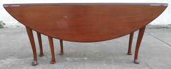 Very good french cherry kitchen dining table. Antique Georgian Style Mahogany Large Narrow Dropleaf Dining Table To Seat Ten