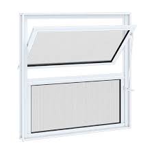 Isso porque eles são capazes de compor qualquer tipo de fachada, com qualquer modelo de decoração. Janela Basculante 40x40 Sem Grade Aluminio Branco