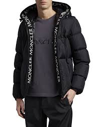 Moncler Men S Montcla Logo Lined Coat Moncler Logo Line Water Resistant Coats