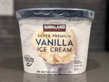 What  company  makes  Kirkland  ice  cream?