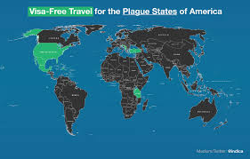 Those travelling from countries rated 'green' won't have to quarantine. This Map Shows Which Countries In The World U S Passport Holders Can And Cannot Visit