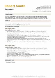 Easy to use · create in 5 mins · customer service 24/7 Stenographer Resume Samples Qwikresume