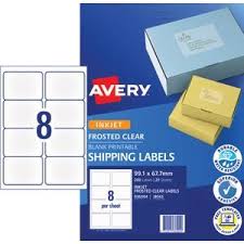 Choose from hundreds of easy to use us, a4, etc. Avery Inkjet Shipping Labels Clear 25 Sheets 8 Per Page Officeworks
