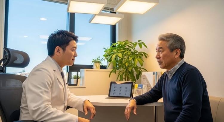 Private healthcare consultation, AI generated
