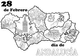 Mapa De Andalucia Para Colorear