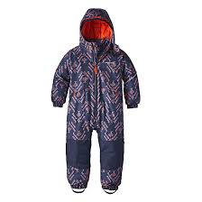 Patagonia Baby Snow Pile One Piece Riverbird Paintbrush Red