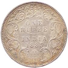 One Rupees India 1885 Rare Queen Victoria Emperor Silver Coin B Rised In 2020 Silver Coins Commemorative Coins Rare Coins