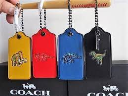 Coach Dinosaur Beast Tricky Rexy Steggy Woolly Leather Hangtag Bag Charm New Coach Dinosaur Bag Charm Coach