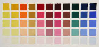 Color Chart Exercise For Oil Paints
