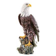 The eagle sculptures for sale are priced from less than $45 for a polyresin eagle figurine from mill creek studios, to over $30,000 for a bronze eagle statue from kitty cantrell and starlite studios. Magnificent Bald Eagle On Stump Garden Statue Outdoor Decorative Figurine For Yard Or Garden Walmart Com Walmart Com