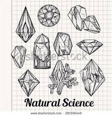 Black And White Gemstone Drawing Tattoo Set Of Hand Drawn Crystal Gems Geometric Linear Gemstone Trendy Hipster Retro Background Logotypes Tatto How To Draw Hands Retro Tattoos Gem Tattoo