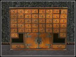 19th century chinese apothecary cabinet with drawers. Second Life Marketplace Re Old Chinese Apothecary Cabinet Asian Office Or Home Decoration