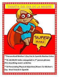 Happy mother's day mom, love from your. Distance Learning Spanish Mother S Day Students Make A Fan Card For Mom
