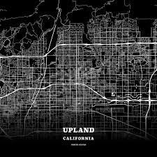 Black Map Poster Template Of Upland California Usa Hebstreits Maps And Sketches Map Poster Area Map Poster Template