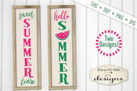 Download Summer Vertical Porch Sign Designs Watermelon Svg Dxf Jpg Png By Ewe N Me Designs Thehungryjpeg Com