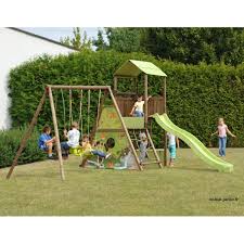 C'est bien de la balançoire dont on parle! Aire De Jeux Portique Bois Lombarde Balancoire Toboggan Achat