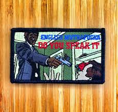 Pulp Fiction English Muthafucka Morale Patch Sticker Patches Funny Patches Cool Patches