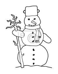 Jeden tag werden tausende neue, hochwertige bilder hinzugefügt. Schwarz Weiss Comic Schneemann Fototapete Fototapeten Schneeball Besen Schneemann Myloview De