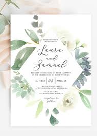 Succulent Wedding Invitation Greenery Botanical Garden Wedding In 2020 Succulent Wedding Invitations Green Wedding Invitations Botanical Wedding Invitations