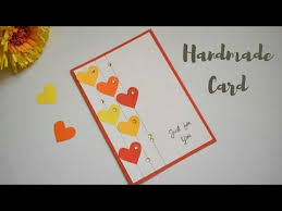 In this greeting card tutorial, make a card for mother's day or your sweetheart that features a framed heart motif while learning how to use a strip folding template. Diy Card Making Idea Easy Greeting Card For Friendship Day Handmade Greeting Card Youtube