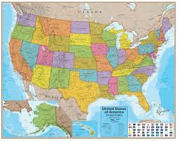 Throughout the years, the united states has been a nation of immigrants where people from all over the world came to seek freedom and just a better way of life. Amazon Com Round World Products Kaplan Early Learning Laminated Us Map Usa Maps Posters Prints
