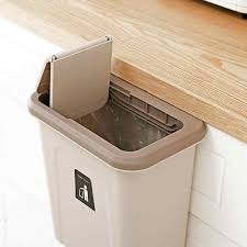 Was thinking about where the ideal place for a kitchen garbage can would be and where most i'm talking about the garbage can that you use to dump food waste and empty food cartons and the like. Wall Mounted Folding Waste Bin Kitchen Cabinet Door Hanging Trash Bin Garbage Car Trash Can Wall Mounted Foldable Cleaning Tool Waste Bins Aliexpress