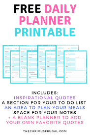 Daily Planner Printable With Inspirational Quotes Daily Planner Pretty Daily Planner Printable Planner