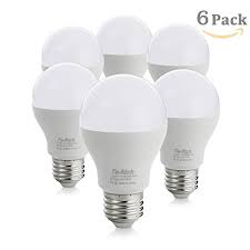 Terich Standard E26 60w Equivalent Daylight A19 Led Light Bulbs 5000k Pack Of 6 Led Bulb E27 Light Bulb Light Bulbs