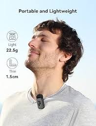 warmartter Wireless Lavalier Microphone System 2 in 1, 2.4G Bluetooth Lapel  Microphone for iPhone Camera : Buy Online at Best Price in KSA