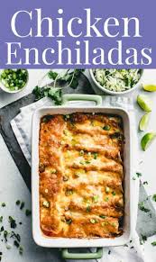 Easy Chicken Enchiladas With Red Sauce And Corn Tortillas Only Take 15 Minutes O Easy Chicken Enchilada Recipe Chicken Enchiladas Easy Chicken Enchilada Recipe