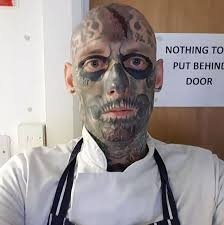 Ireland's most tattooed man' covers face tattoos in makeup but his kids  hate it