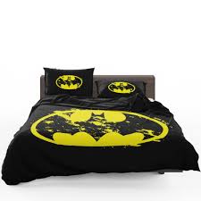 Dc comics brings a sense of adventure to bedtime with dynamic batman imagery. Batman Yellow Dc Symbol Comforter Set Super Heroes Bedding