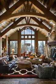 Amazing Lodge Living Room Decorating Ideas 04 Log Homes Rustic House Cabin Homes