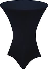 Cocktail table covers are the basic keys for a neat presentation at all sorts of events. 36 Round X 42 Inch Tall Black Stretch Fitted Spandex Highboy Cocktail Table Cover