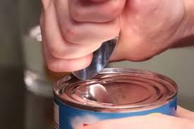 Hold the spoon so that the inside of its bowl is facing the lid of the can. How To Open Canned Food With A Spoon Instructables