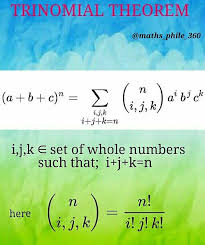 Example A B C A B C 2ab 2ac 2bc Number Of Terms For A Trinomial Theorem Is Given By Learning Mathematics Studying Math Physics And Mathematics