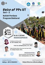Check spelling or type a new query. Universitas Terbuka Auf Twitter Sahabat Ut Yuk Ikuti Webinar Voice Of Pps Ut Seri 2 Kuliah Perdana Program Doktoral Sabtu 5 September 2020 09 30 12 00 Wib Pendaftaran Https T Co Qxc9nfxftm Info Lebih Lanjut Hubungi