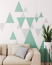 Transform a wall in your home into a work of art! 10 Creative Geometric Wall Paint Ideas Roomdsign Com