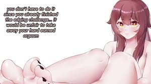 Anime Feet JOI Challenge with Hu Tao Part 3(femdom, feet, edging,  challenge, humiliation)