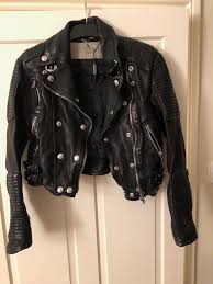 Burberry Brit Women S Black Leather Jacket Size 12 Uk Leather Denim Jackets Leather Jacket
