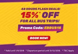 Use our best easybook discount codes to redeem 28% off on your order ✅ save with the latest 9 snag 41% cashback on your first booking with this easybook discount code. Easybook Flash Deal 15 Discount For All Bus Trips